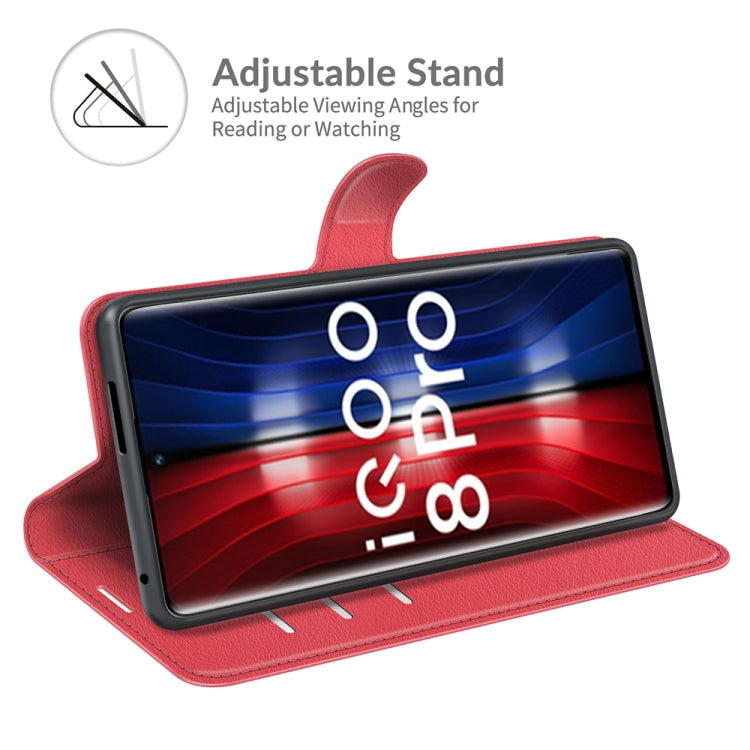 Litchi Texture Leather Phone Case For vivo iQOO 8 Pro