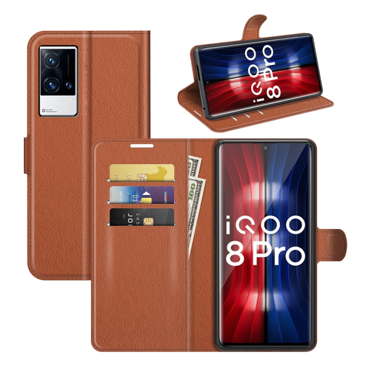 Litchi Texture Leather Phone Case For vivo iQOO 8 Pro