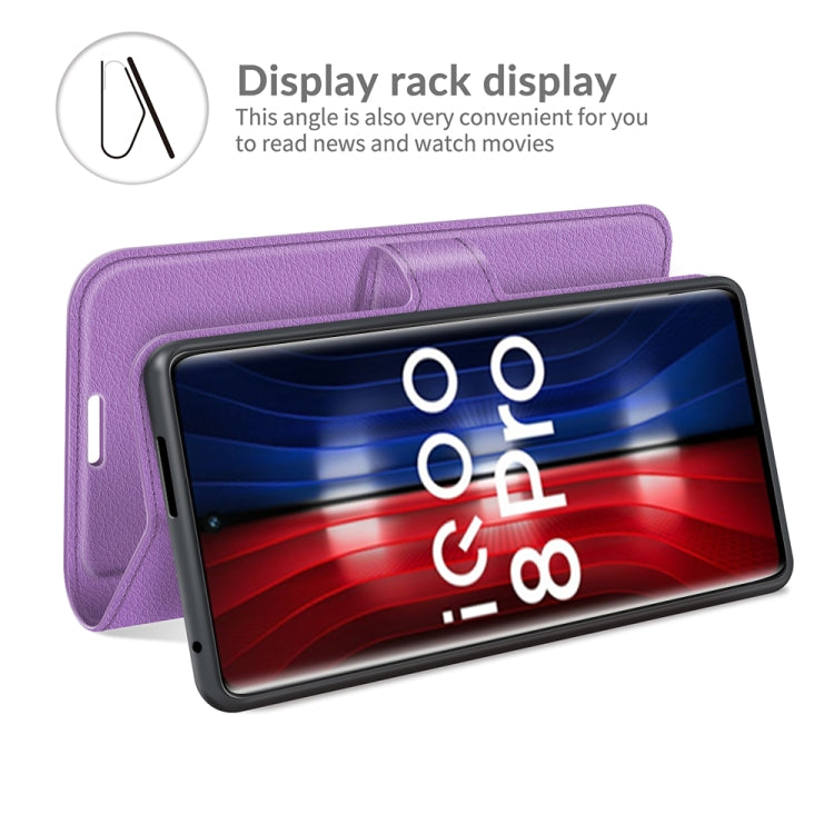 Litchi Texture Leather Phone Case For vivo iQOO 8 Pro