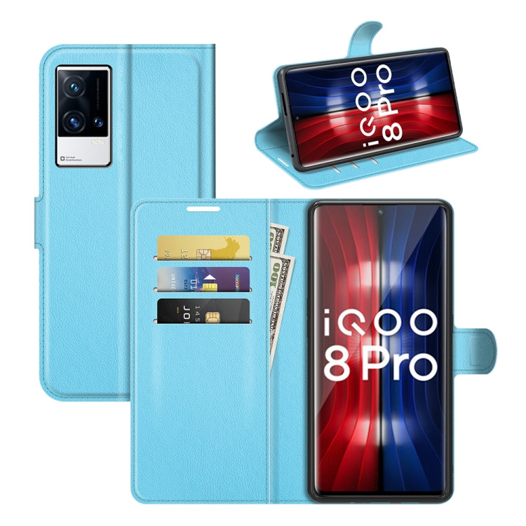 Litchi Texture Leather Phone Case For vivo iQOO 8 Pro