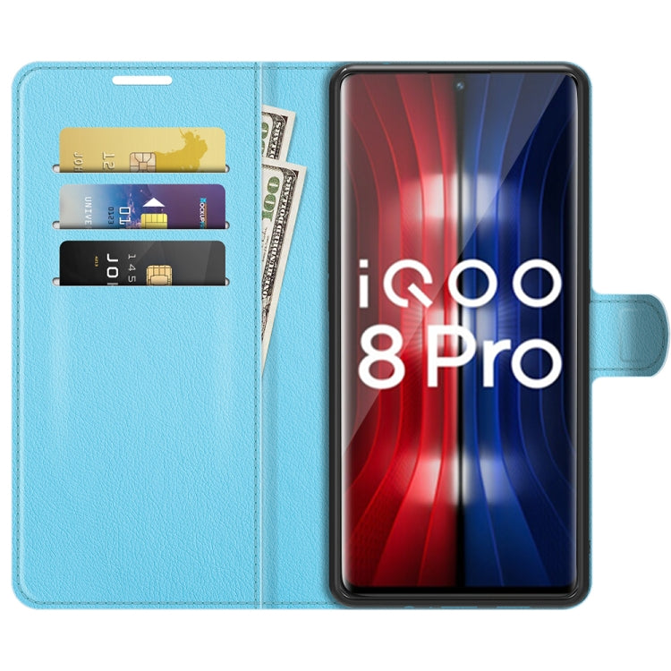 Litchi Texture Leather Phone Case For vivo iQOO 8 Pro