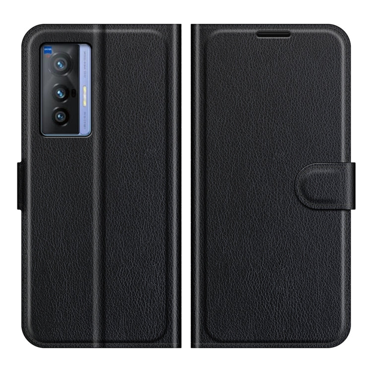 Litchi Texture Leather Phone Case For vivo X70