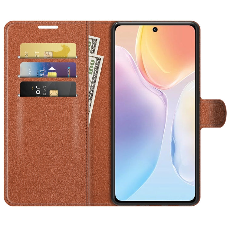 Litchi Texture Leather Phone Case For vivo X70