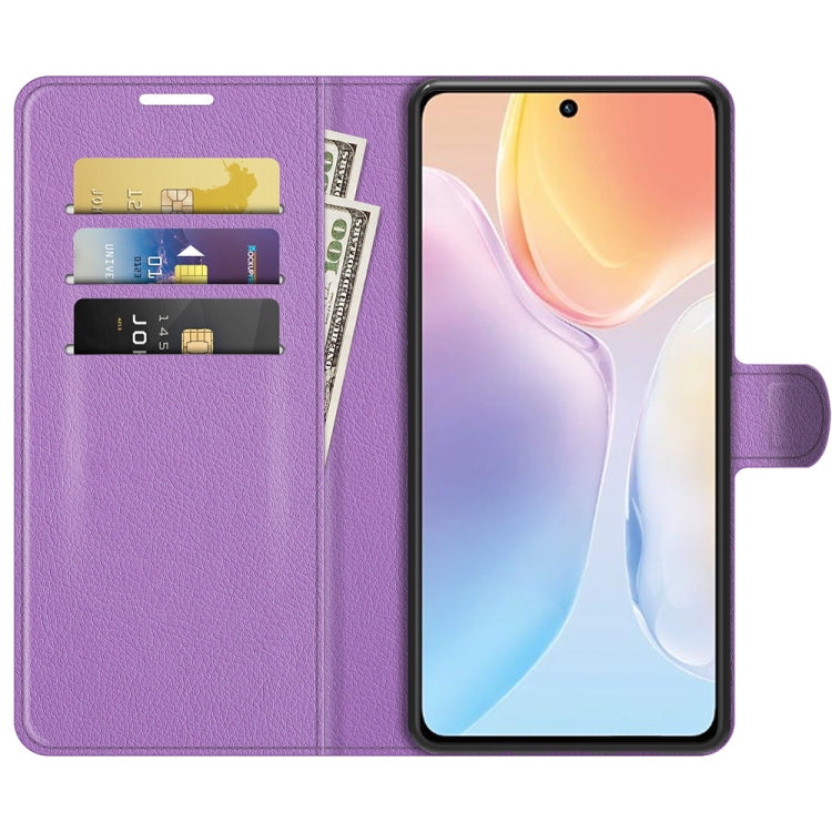 Litchi Texture Leather Phone Case For vivo X70