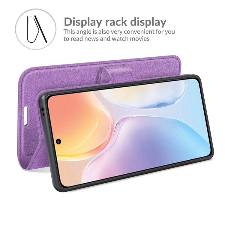 Litchi Texture Leather Phone Case For vivo X70