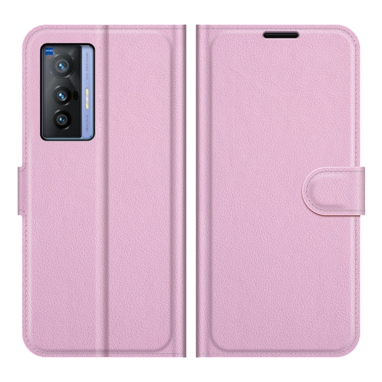 Litchi Texture Leather Phone Case For vivo X70