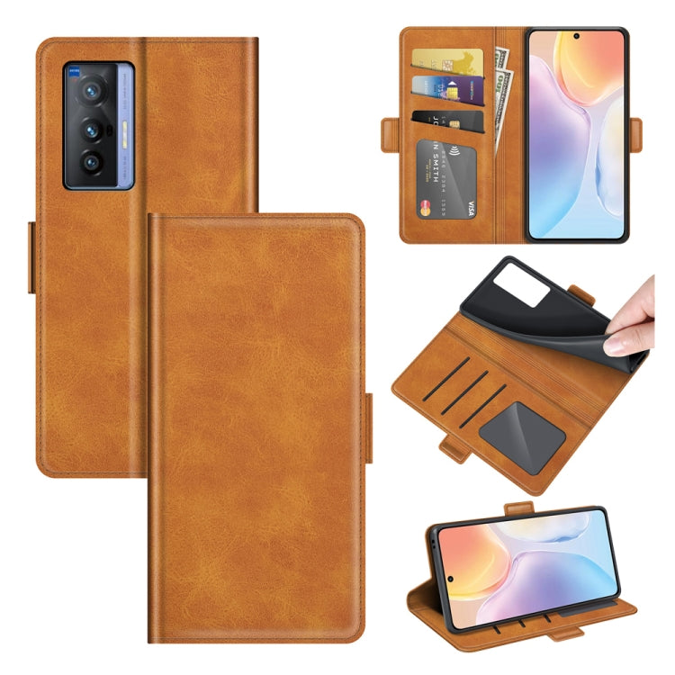 For vivo X70 Dual-side Magnetic Buckle Flip Leather Phone Case