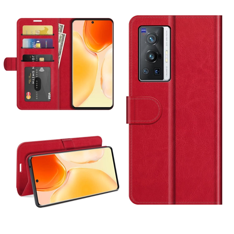 For vivo X70 Pro R64 Texture Horizontal Flip Protective Case with Holder & Card Slots & Wallet& Photo Frame