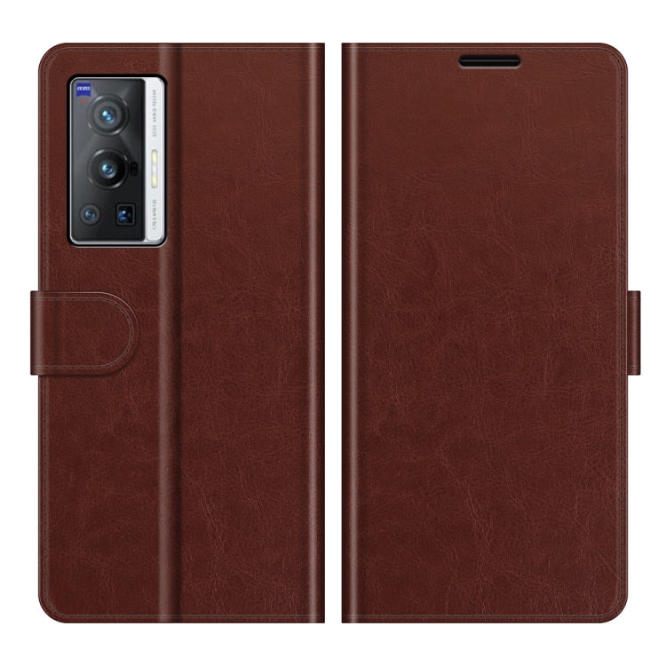 For vivo X70 Pro R64 Texture Horizontal Flip Protective Case with Holder & Card Slots & Wallet& Photo Frame