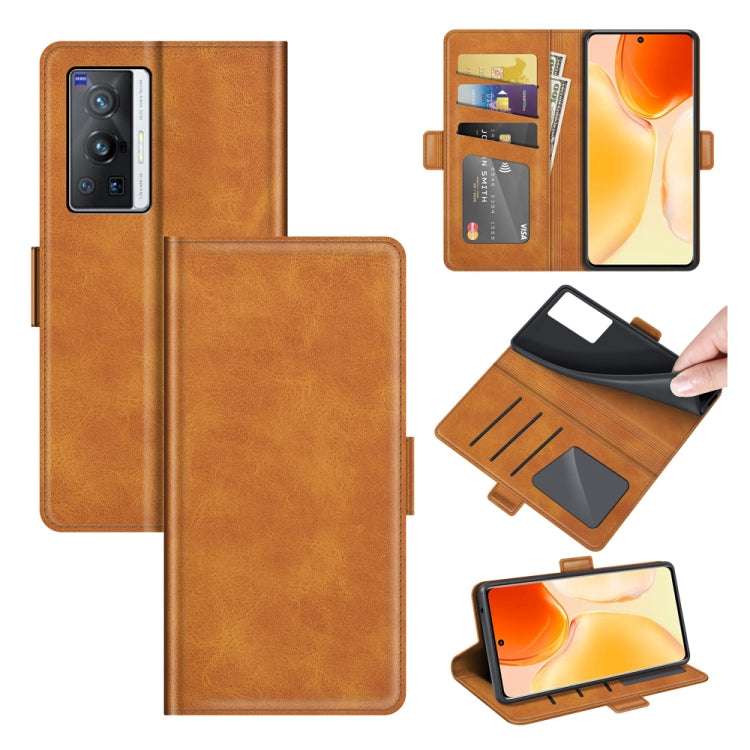 For vivo X70 Pro Dual-side Magnetic Buckle Flip Leather Phone Case