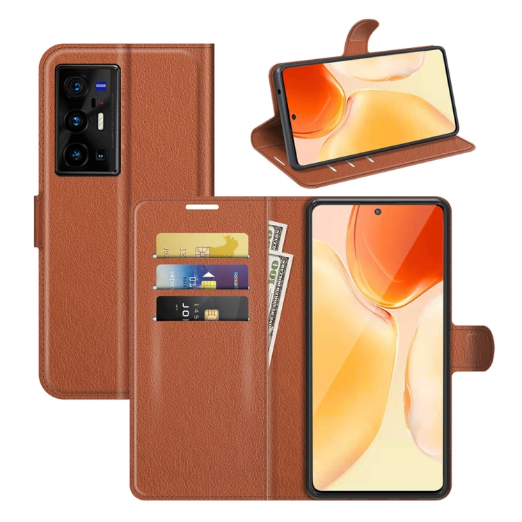Litchi Texture Leather Phone Case For vivo X70 Pro+