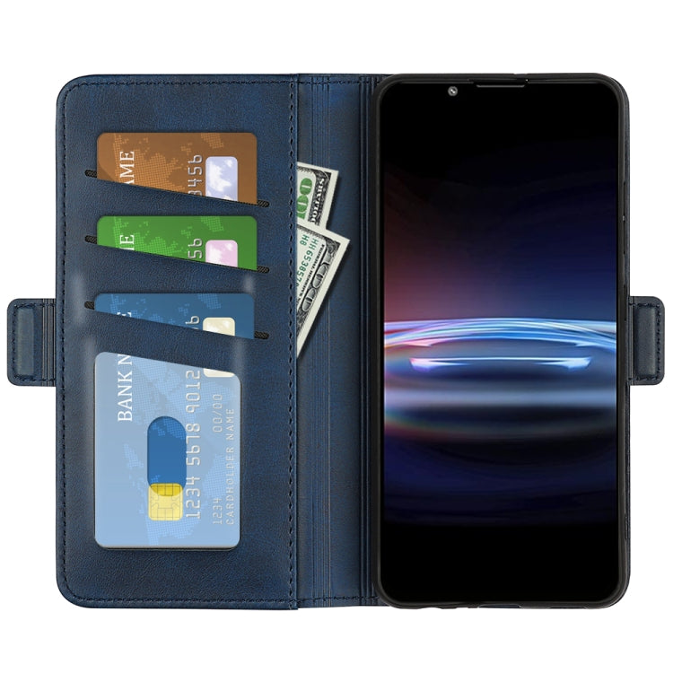 For Sony Xperia Pro-I Dual-side Magnetic Buckle Horizontal Flip Phone Leather Case with Holder & Card Slots & Wallet