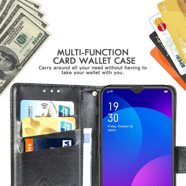 Butterfly Love Flowers Embossing Horizontal Flip Leather Case for OPPO F11, with Holder & Card Slots & Wallet & Lanyard