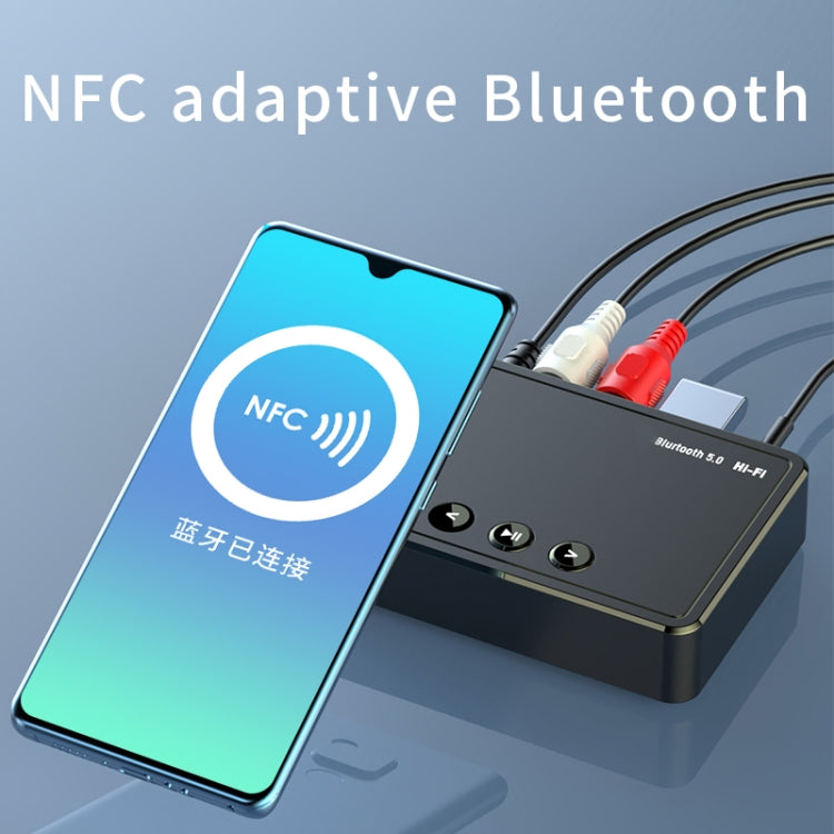 M10 NFC Bluetooth 5.0 Receiver Wireless Audio Adapter Support USB Flash Drive