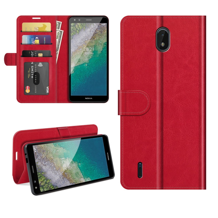For Nokia C01 Plus R64 Texture Single Horizontal Flip Phone Protective Case with Holder & Card Slots & Wallet& Photo Frame