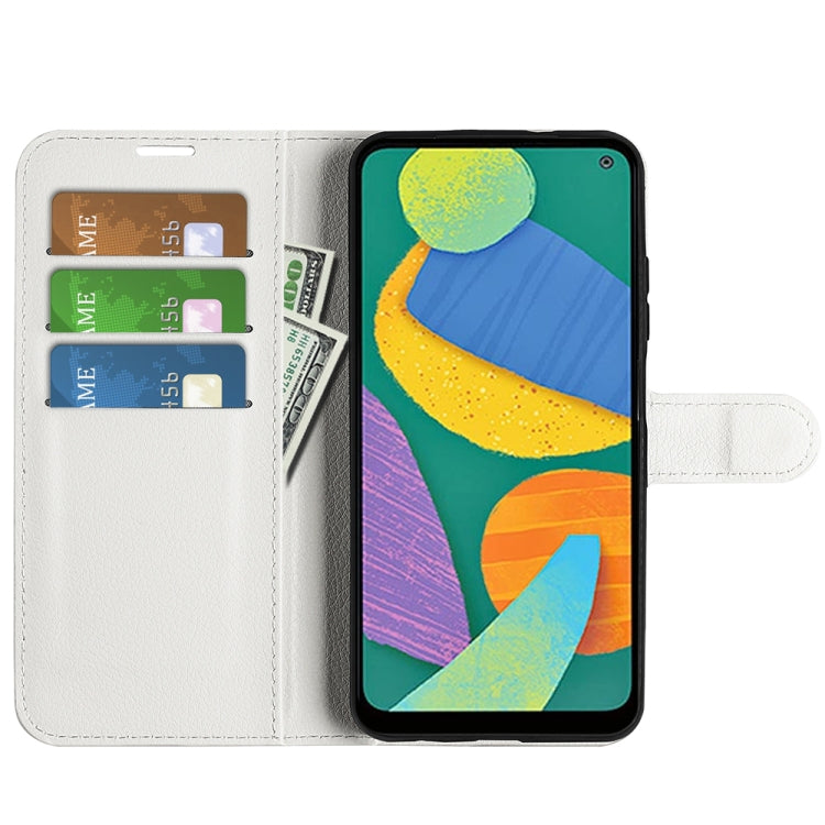 For Samsung Galaxy F52 5G Litchi Texture Horizontal Flip Protective Case with Holder & Card Slots & Wallet