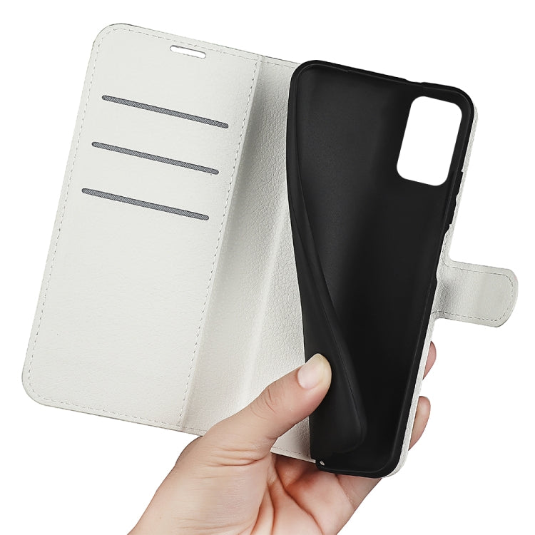 For Samsung Galaxy F52 5G Litchi Texture Horizontal Flip Protective Case with Holder & Card Slots & Wallet