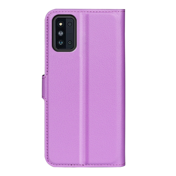 For Samsung Galaxy F52 5G Litchi Texture Horizontal Flip Protective Case with Holder & Card Slots & Wallet