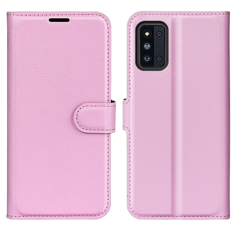For Samsung Galaxy F52 5G Litchi Texture Horizontal Flip Protective Case with Holder & Card Slots & Wallet