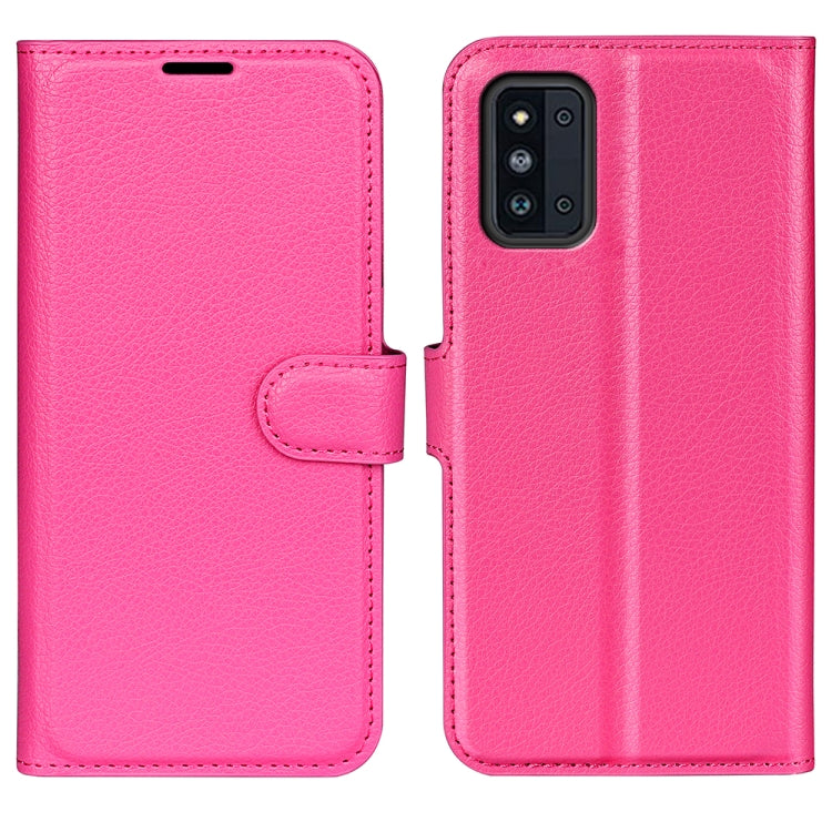 For Samsung Galaxy F52 5G Litchi Texture Horizontal Flip Protective Case with Holder & Card Slots & Wallet