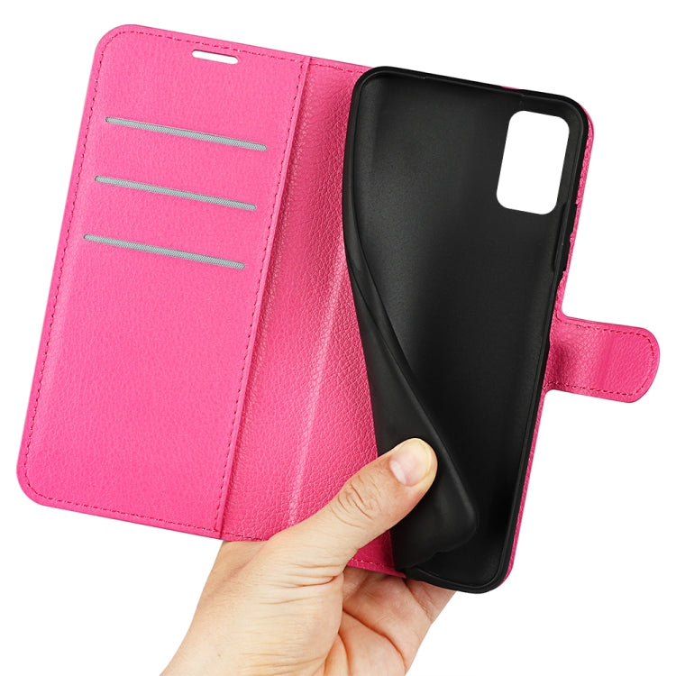 For Samsung Galaxy F52 5G Litchi Texture Horizontal Flip Protective Case with Holder & Card Slots & Wallet