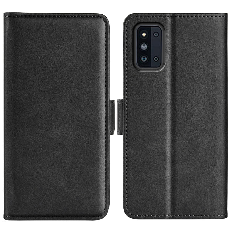 For Samsung Galaxy F52 5G Dual-side Magnetic Buckle Horizontal Flip Leather Case with Holder & Card Slots & Wallet