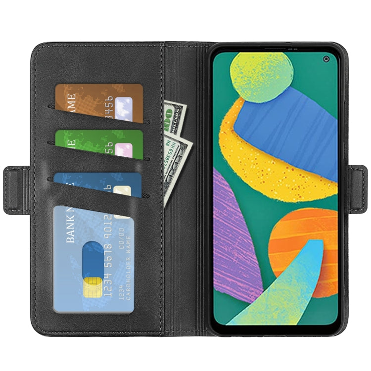 For Samsung Galaxy F52 5G Dual-side Magnetic Buckle Horizontal Flip Leather Case with Holder & Card Slots & Wallet