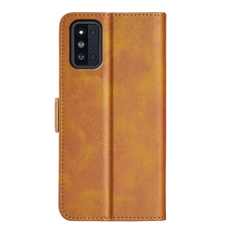 For Samsung Galaxy F52 5G Dual-side Magnetic Buckle Horizontal Flip Leather Case with Holder & Card Slots & Wallet
