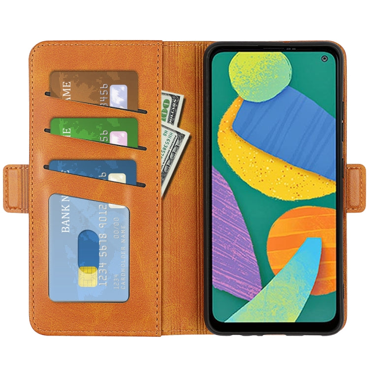 For Samsung Galaxy F52 5G Dual-side Magnetic Buckle Horizontal Flip Leather Case with Holder & Card Slots & Wallet