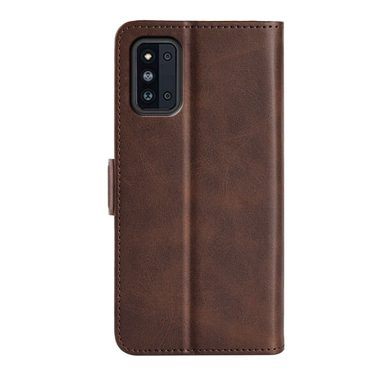 For Samsung Galaxy F52 5G Dual-side Magnetic Buckle Horizontal Flip Leather Case with Holder & Card Slots & Wallet