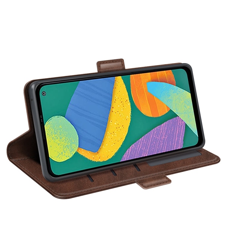 For Samsung Galaxy F52 5G Dual-side Magnetic Buckle Horizontal Flip Leather Case with Holder & Card Slots & Wallet