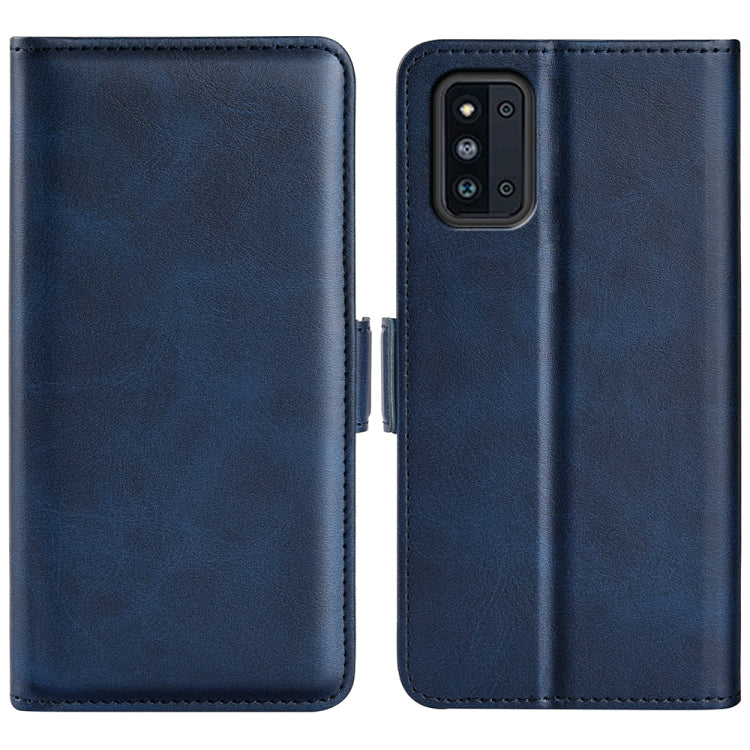For Samsung Galaxy F52 5G Dual-side Magnetic Buckle Horizontal Flip Leather Case with Holder & Card Slots & Wallet