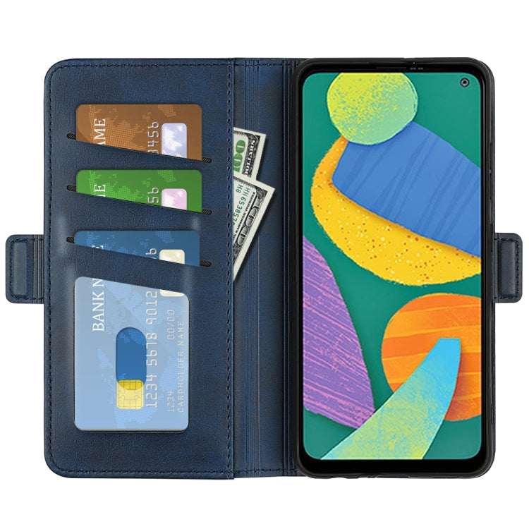 For Samsung Galaxy F52 5G Dual-side Magnetic Buckle Horizontal Flip Leather Case with Holder & Card Slots & Wallet