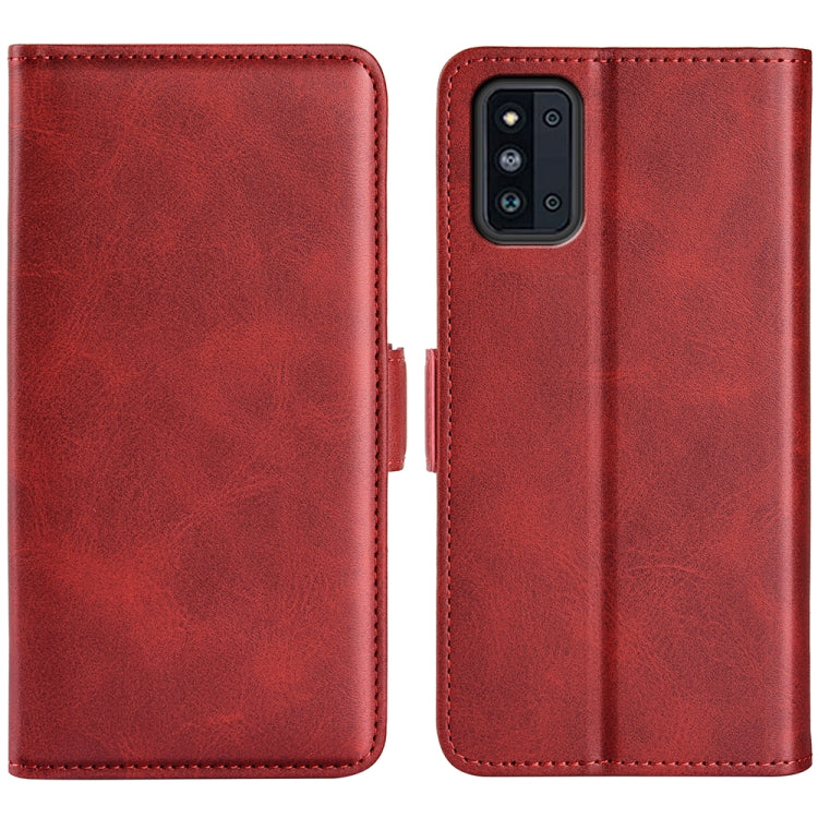 For Samsung Galaxy F52 5G Dual-side Magnetic Buckle Horizontal Flip Leather Case with Holder & Card Slots & Wallet
