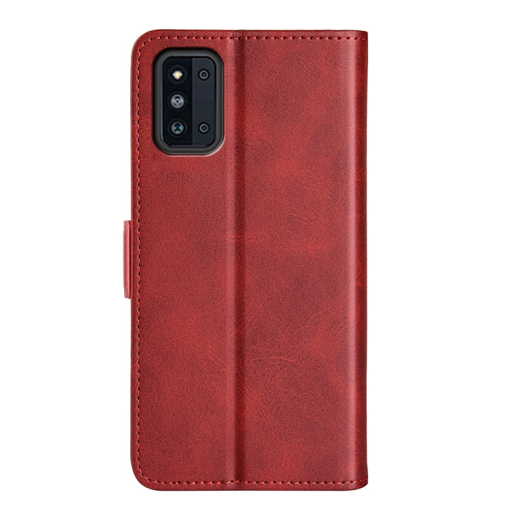 For Samsung Galaxy F52 5G Dual-side Magnetic Buckle Horizontal Flip Leather Case with Holder & Card Slots & Wallet