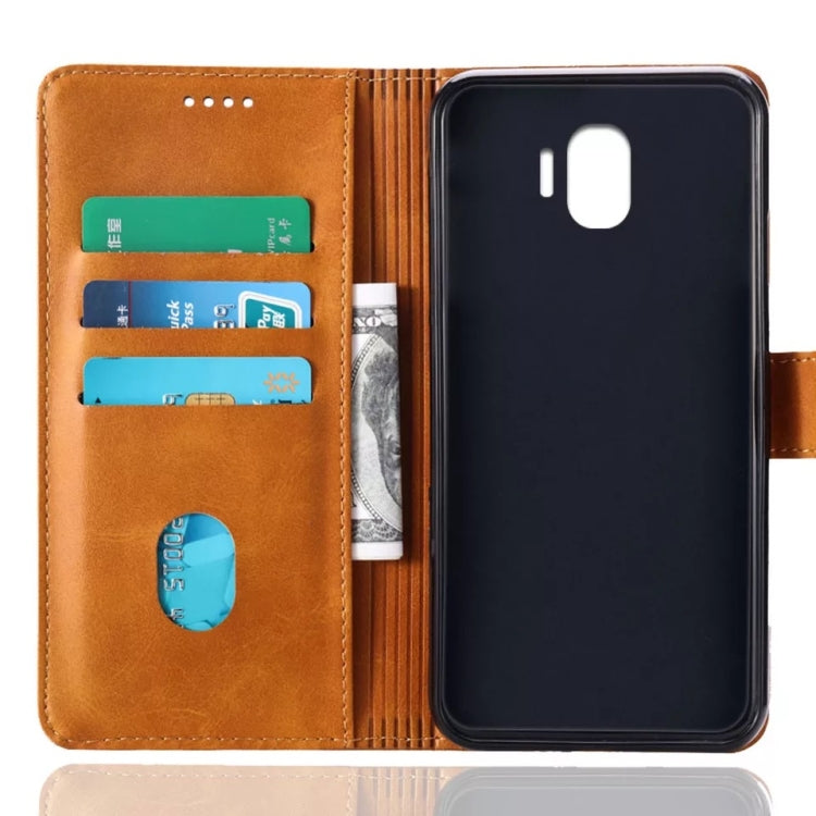 Calf Texture Horizontal Flip Leather Case for Samsung Galaxy J4+, with Holder & Card Slots & Wallet