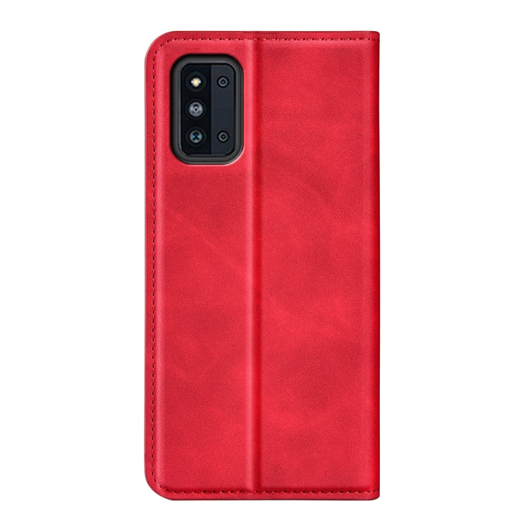 For Samsung Galaxy F52 5G Retro-skin Magnetic Suction Leather Case with Holder & Card Slots & Wallet