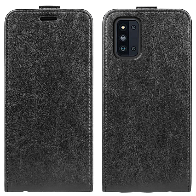 For Samsung Galaxy F52 5G R64 Texture Vertical Flip Leather Case with Card Slots & Photo Frame
