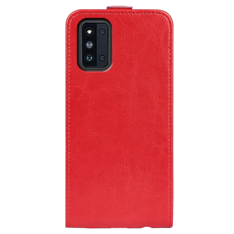 For Samsung Galaxy F52 5G R64 Texture Vertical Flip Leather Case with Card Slots & Photo Frame