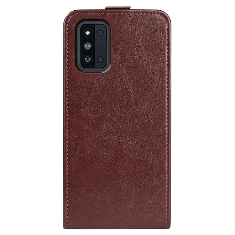 For Samsung Galaxy F52 5G R64 Texture Vertical Flip Leather Case with Card Slots & Photo Frame