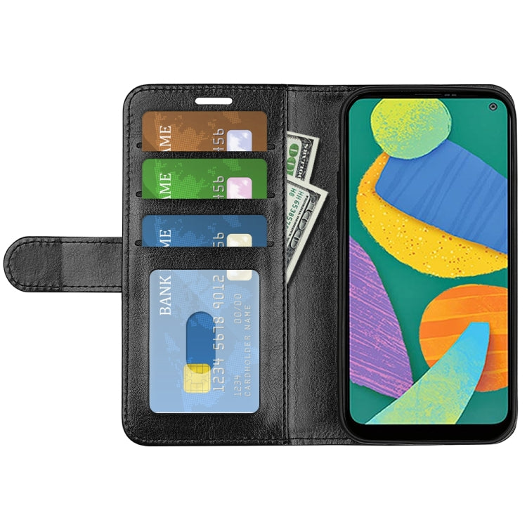For Samsung Galaxy F52 5G R64 Texture Horizontal Flip Protective Case with Holder & Card Slots & Wallet& Photo Frame