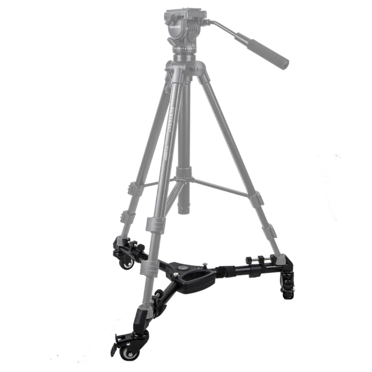 YUNTENG 900 Aluminium Alloy Camera Tripod Foot Wheel Tripod Pulley Base, Load 15KG