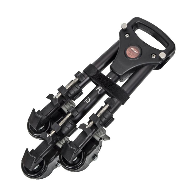 YUNTENG 901 Aluminium Alloy Camera Tripod Foot Wheel Pulley Base, Load 30KG