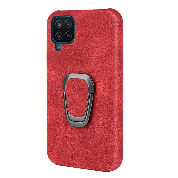 Ring Holder PU Phone Case For Samsung Galaxy A12