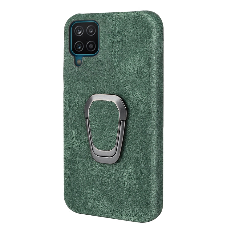 Ring Holder PU Phone Case For Samsung Galaxy A12