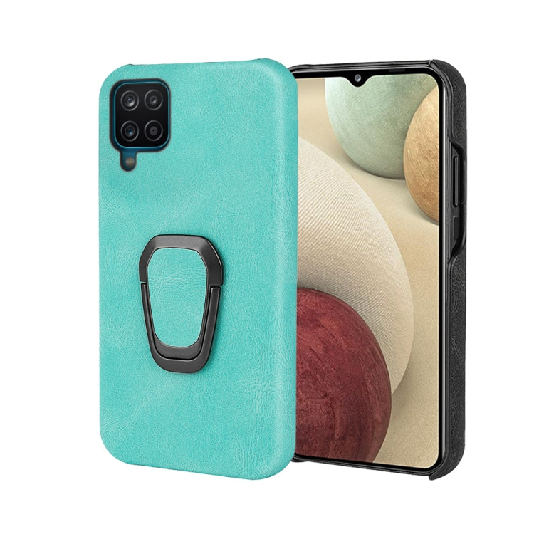Ring Holder PU Phone Case For Samsung Galaxy A12