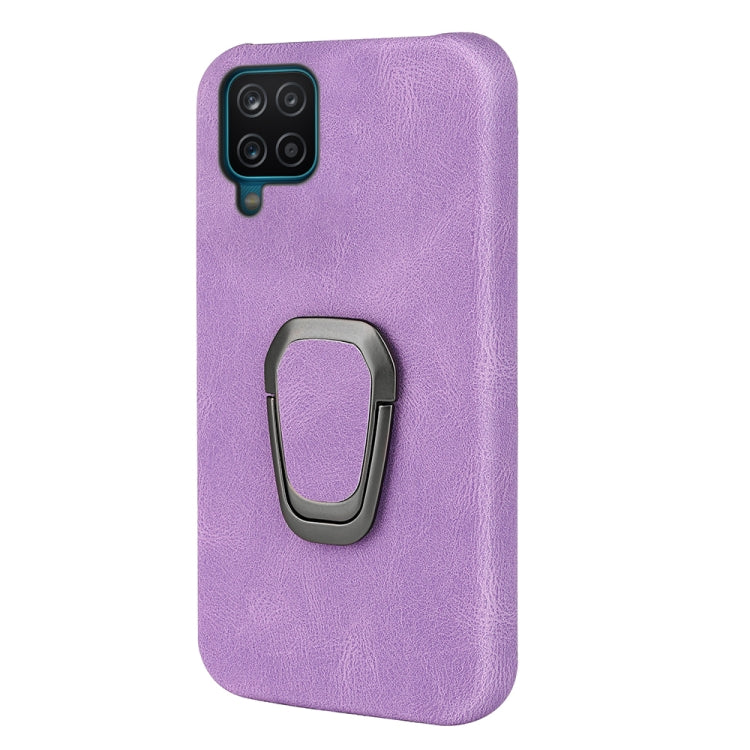 Ring Holder PU Phone Case For Samsung Galaxy A12