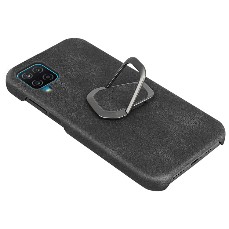 Ring Holder PU Phone Case For Samsung Galaxy A12