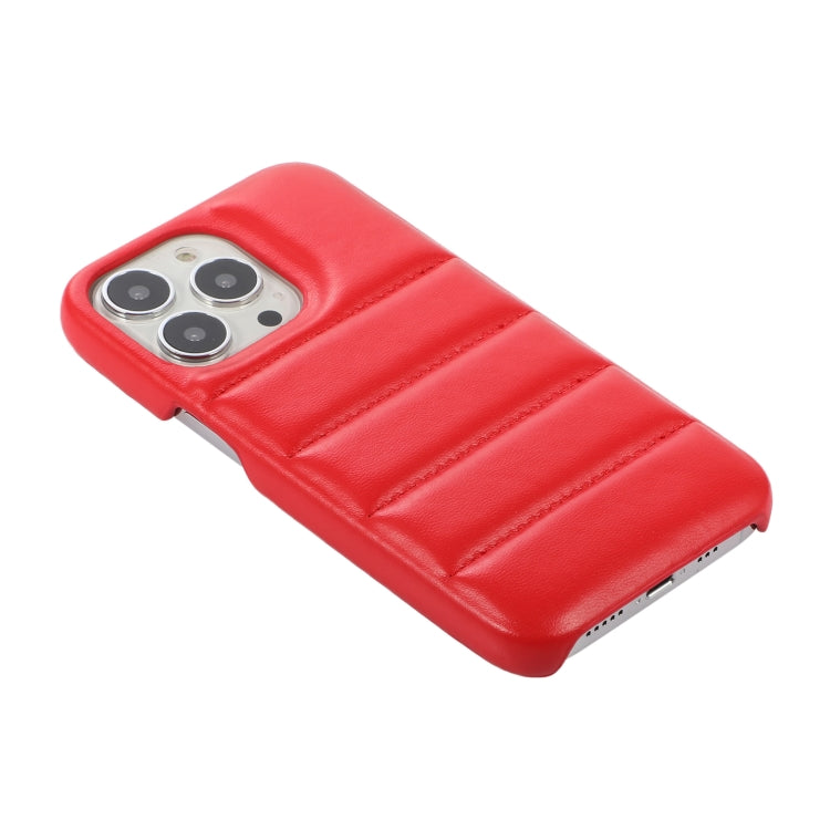 For iPhone 13 Thick Down Jacket Soft PU Phone Case