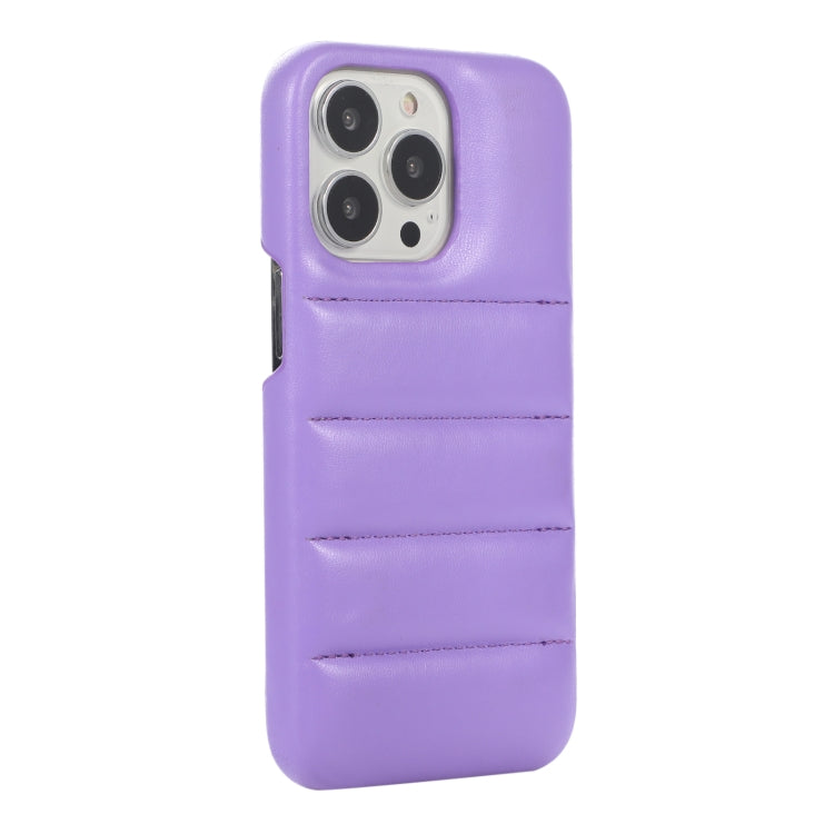 For iPhone 13 Thick Down Jacket Soft PU Phone Case